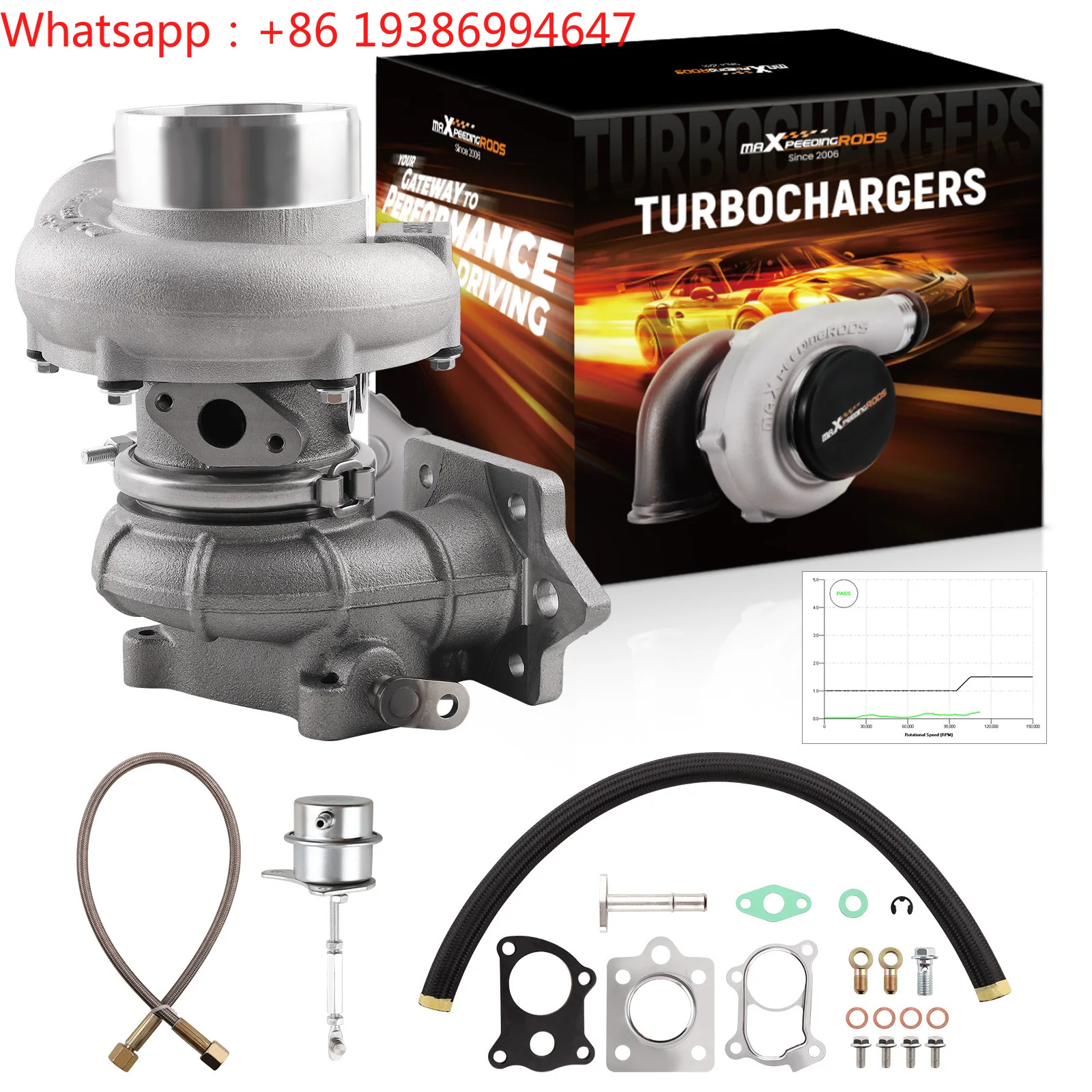 For MaXpeedingrods Billet Turbo for Toyota Hilux for Isuzu Dmax Holden Rodeo RC Colorado 4JJ1 Floating Bearing Water+Oil Cooling