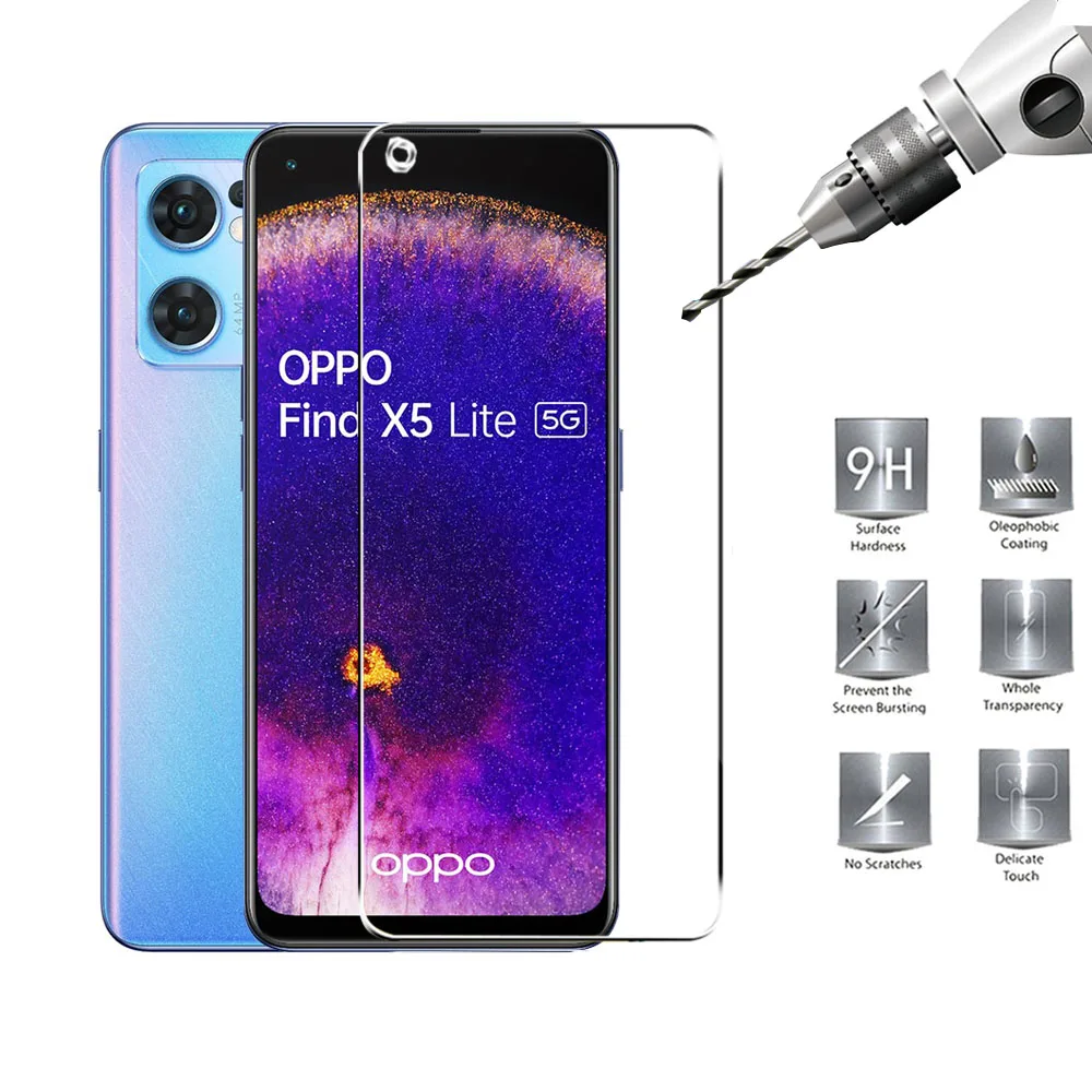 4IN1 Protective Glass for OPPO Find X5 X3 Lite Clear Screen Protector on Reno 8 5 Lite Tempered Glass on Reno 8 8T 7 6 Pro Plus