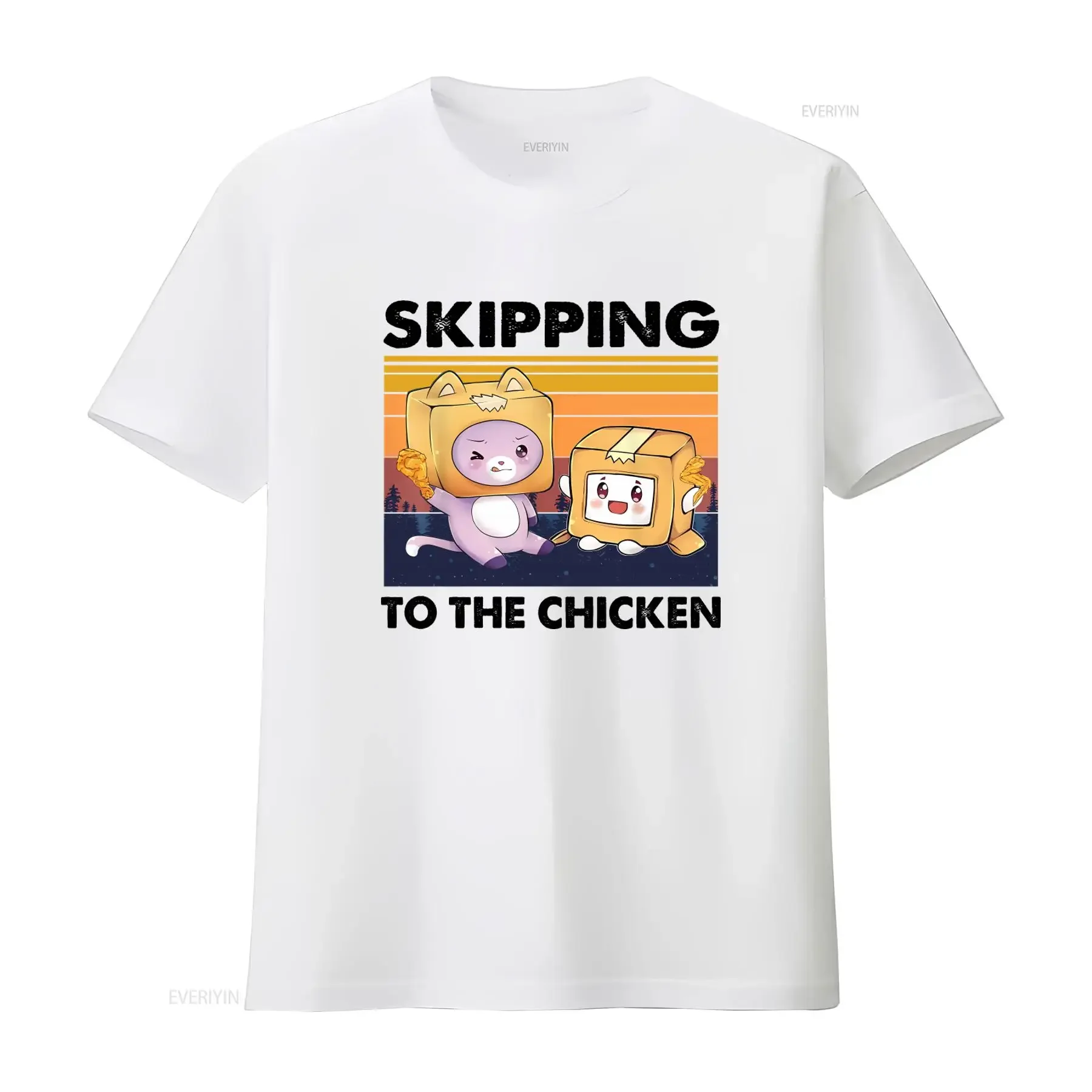 Camiseta Retro Vintage con diseño de videojuego Skipping To The Chicken Funny Lanky Arts Box, ropa de diseñador gráfico con efecto lavado, unisex