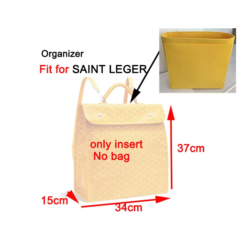 Felt Purse Insert Organizer For Saint Léger Backpack , Travel Rucksack Shapers Tote Bags Storage Divider Fit Saint Leger Bag