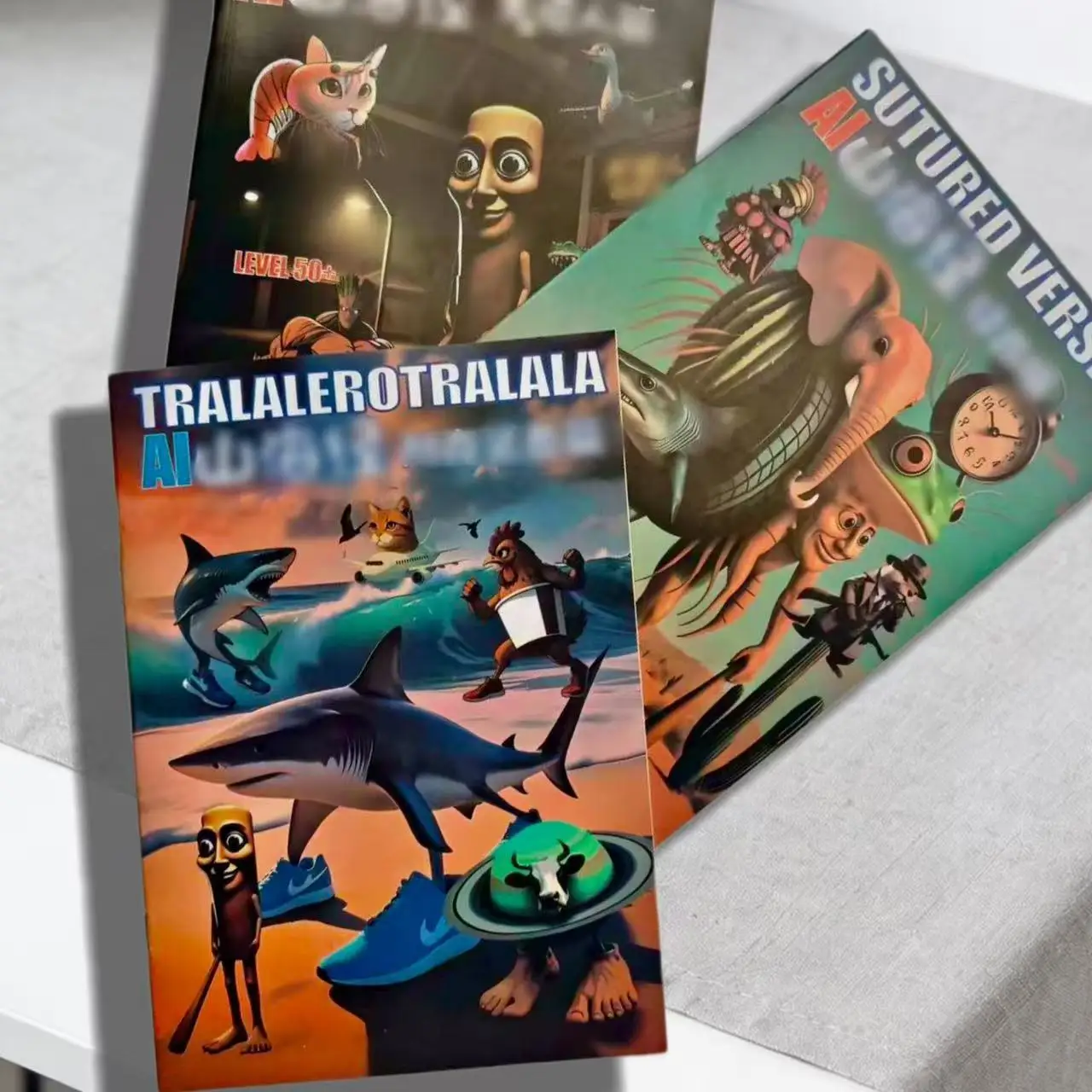 

Tung Tung Tung Sahur 3-Pack Coloring Books - Italian Brainrot Animals Line Drawing Collection, Kids Tracing & Drawing Activity S