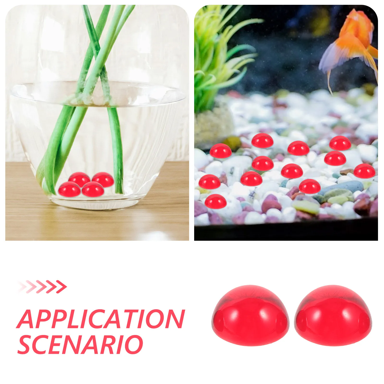 50Pcs Glass Vase Filler Stones Flat Bottom Decorative Beads for Fish Tank Flower Pot DIY Handmade Floral Arrangement Party view 3