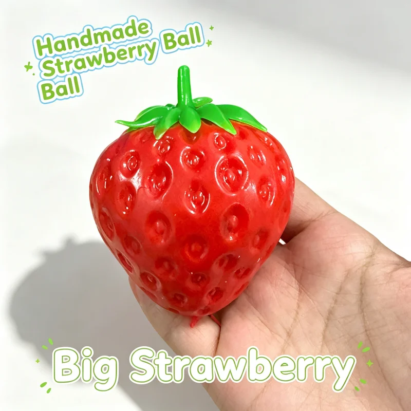 

Simulation Soft Strawberry Fruit Handmade Taba Squishy Slow Rebound Stress Relief Kids' Holidays Adult Anti-Anxiety Sensory Toy