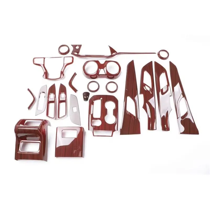 peach wood mahogany car interior decoration trim for Chevrolet  Blazer 2020-2023 Modified door window Steering wheel 21pcs
