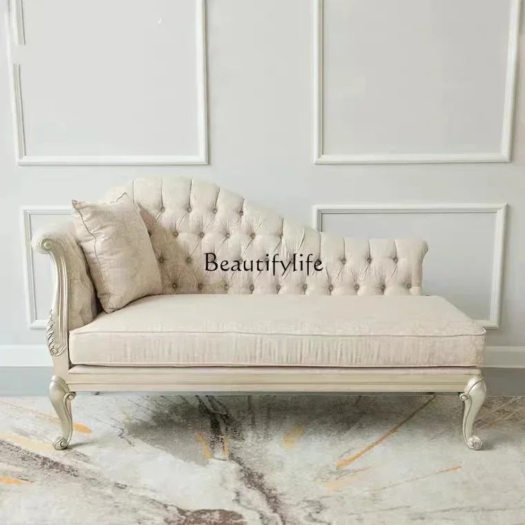 

09 European neoclassical full-fledged couch American concubine chair fabric couch