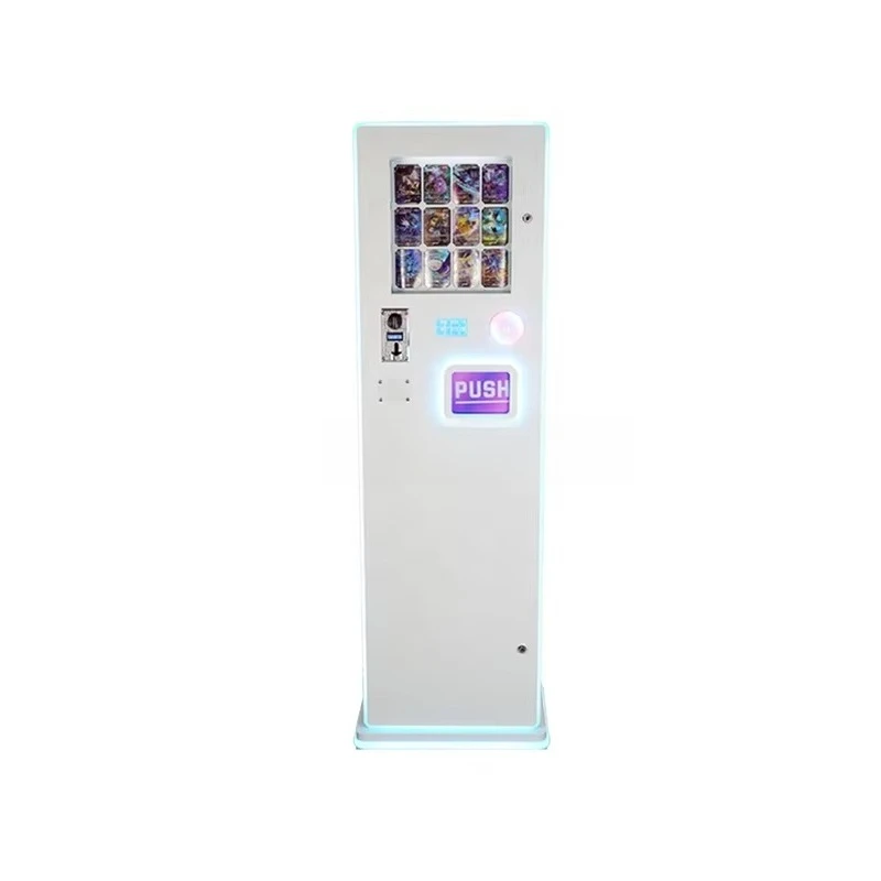 

Custom gift game card dispenser, trading card vending machine with stand sticker