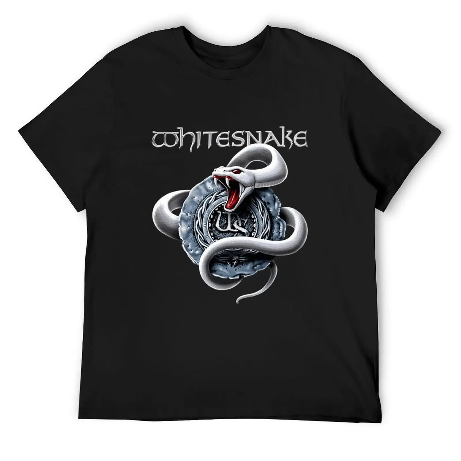 Ulo Putih Whitesnake Band Music Rock Metal Gift Men T-Shirt customs heavyweights essential t shirt Men’s clothing