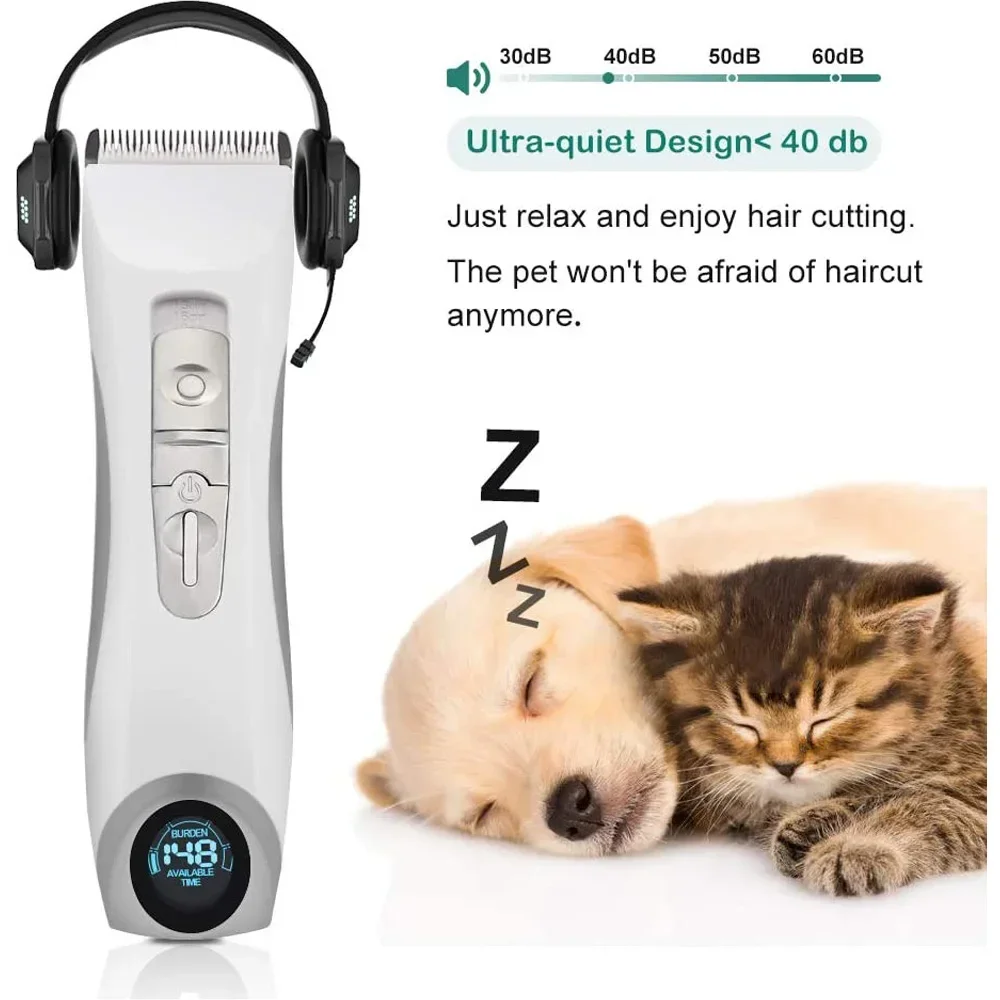 Imagem -04 - Codos-aparador de Pêlos Elétricos para Cães Longos Cabelo Clipper Profissional Tela Lcd Pet Clippers Haircut Machine Cp9600