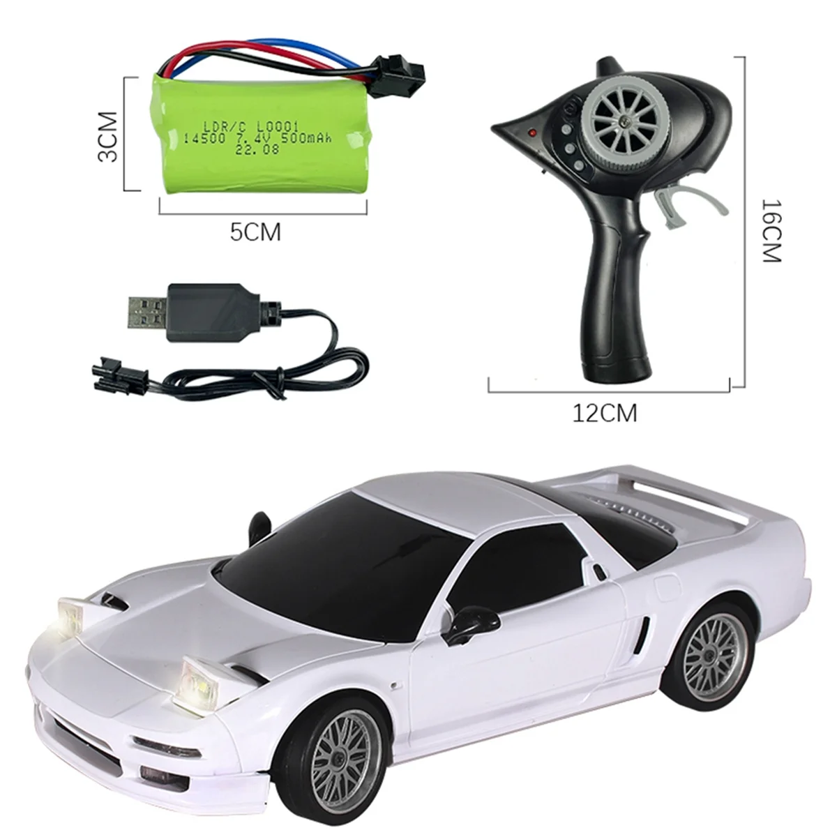 สําหรับรถ Rc 1/18 LDRC A86 รุ่น 2.4G รีโมทคอนโทรลความเร็วสูง Drift Racing ไฟฟ้า Mini Rc รถสีขาว