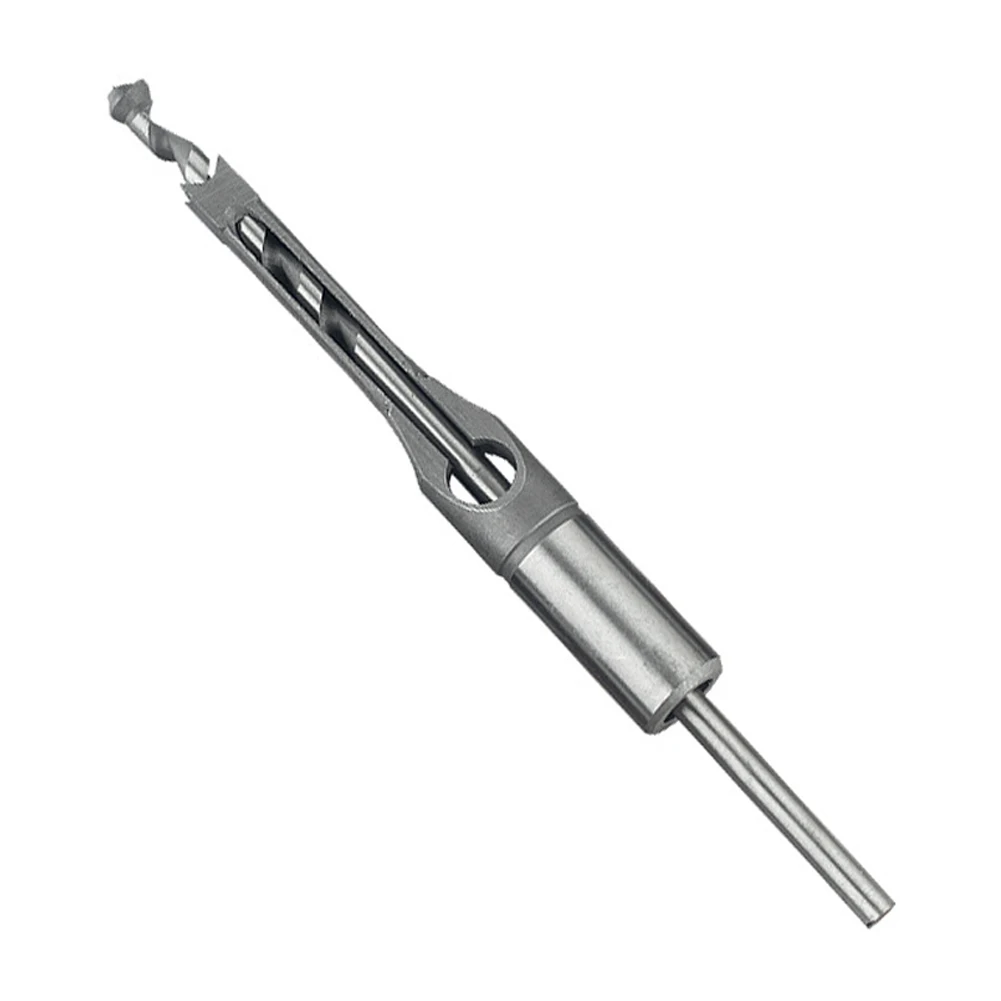 4PCS Square Hole Drill Bit HSS Auger Mortising Chisel Drill Set 6.4/8/9.5/12.7 Mm Square Woodworking Drill Mortising Chisel Bits