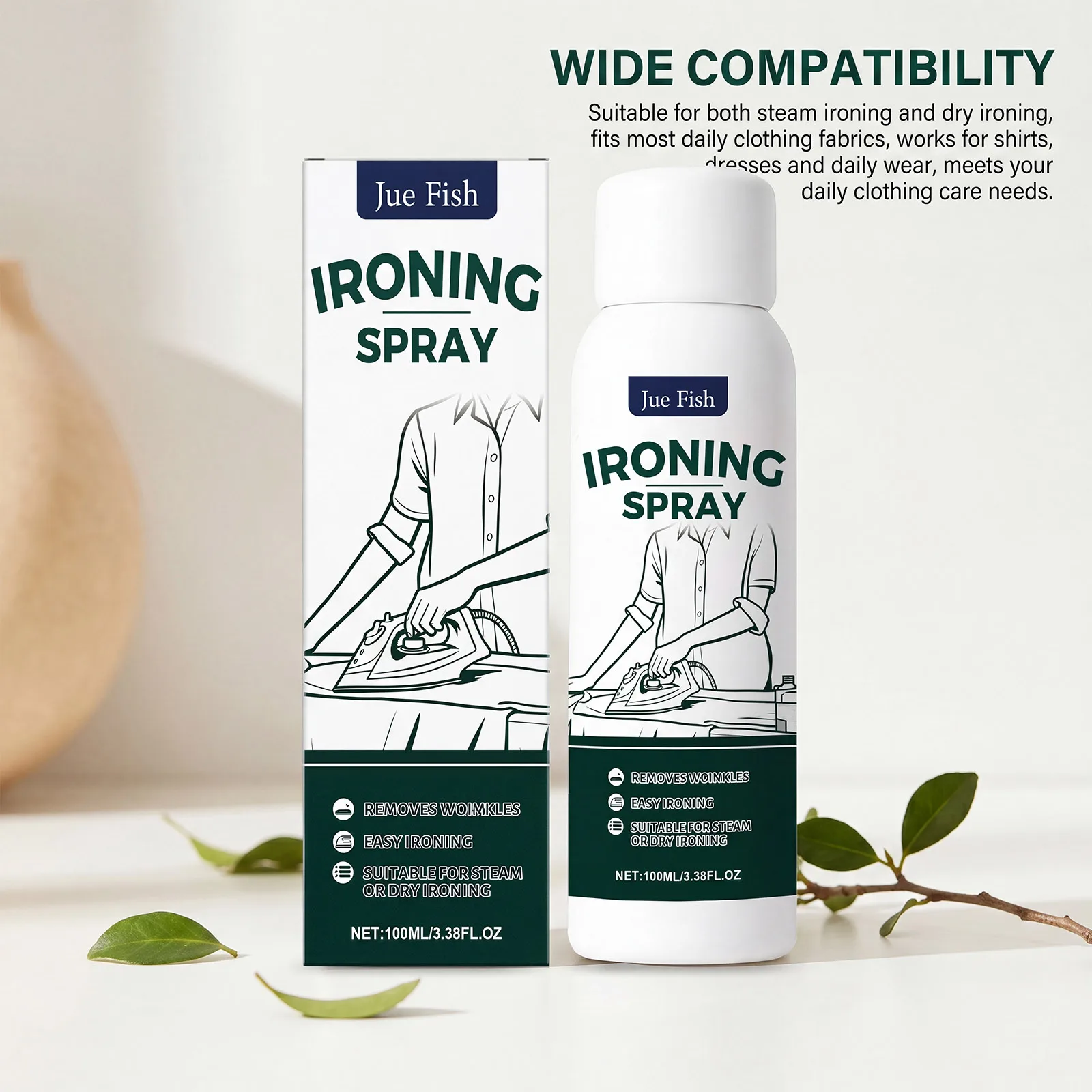 Clothes Ironing Spray Wrinkle Remover Fabric Smoothing No Iron Travel Portable Daily Quick Easy Shirt Care Refreshing Spray