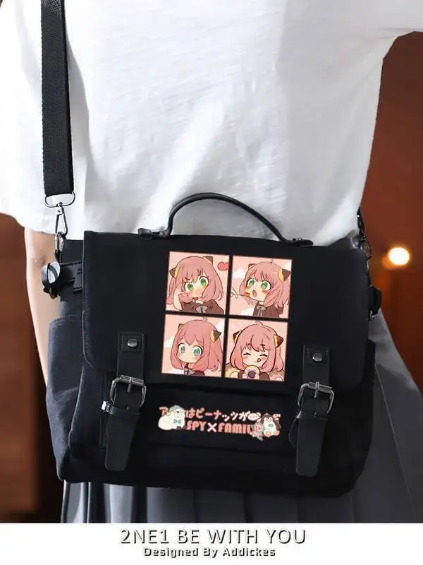Spy X Family Anya Merchandise Fan Anime Two-Dimensional Student Handheld Canvas Shoulder Crossbody Bag For Women Anime