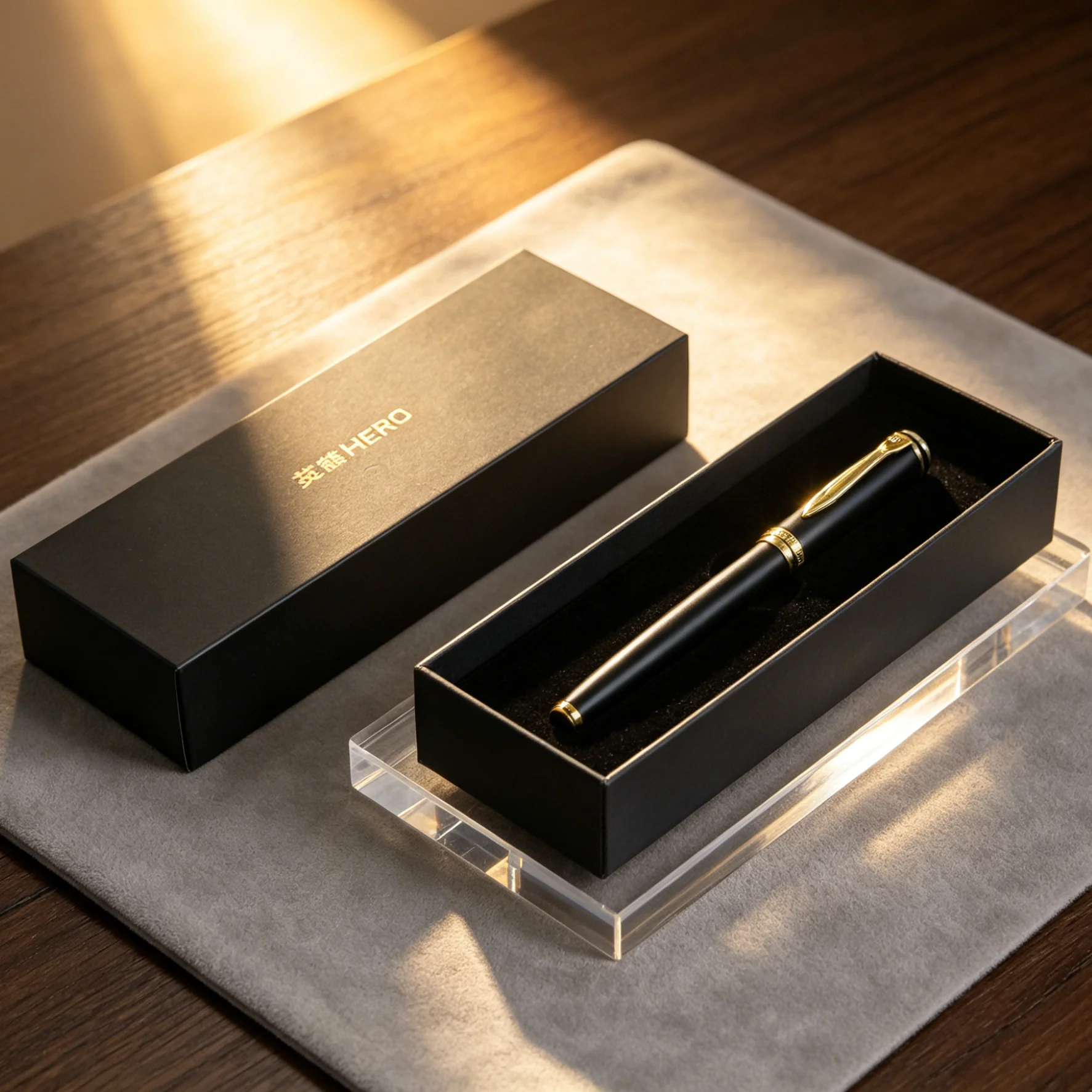

Hero 6177 Iridium Fountain Pen Single Gift Box Plasma Electroplating Colorfast Car Paint Craft Comfortable Grip Business Office