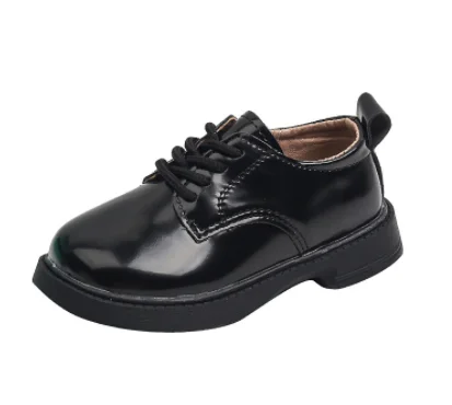 Autumn new children's leather shoes Boys' leather shoes show shoes British fashion daily girls' single shoes