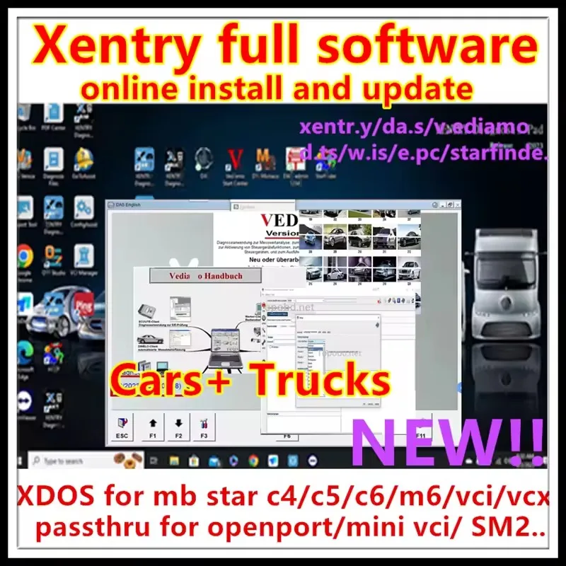 Software de Diagnóstico Completo Xentry 2023.12 para Mercedes Benz xentry das vediam.o dt.s wis epc starfinde.r Instalación y Actualización en Línea