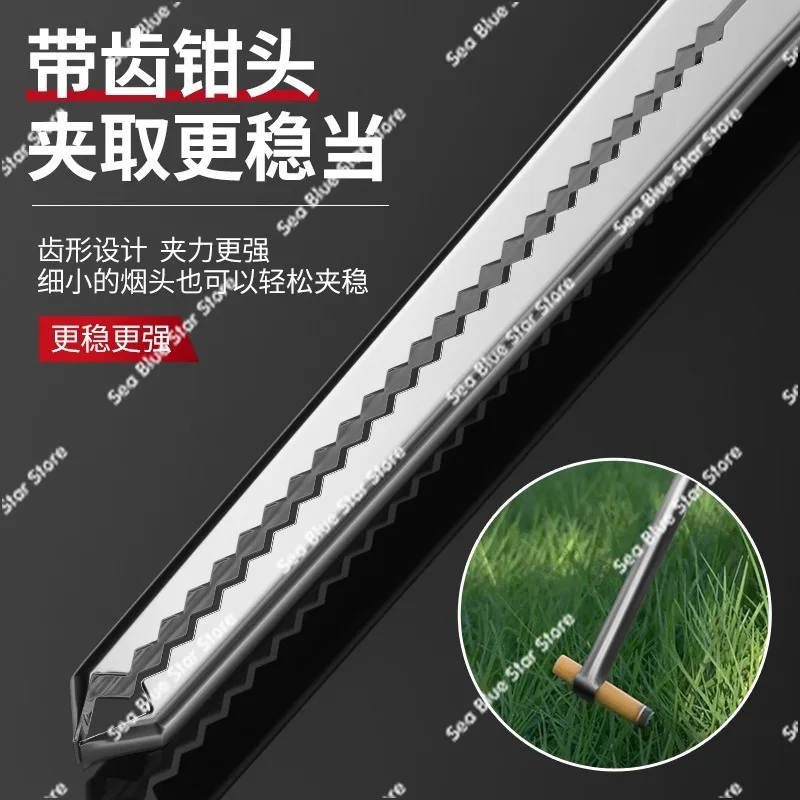 Clip fire pliers stainless steel, no bending to pick up things, pick up things lengthened, catch the sea anti-skid clip