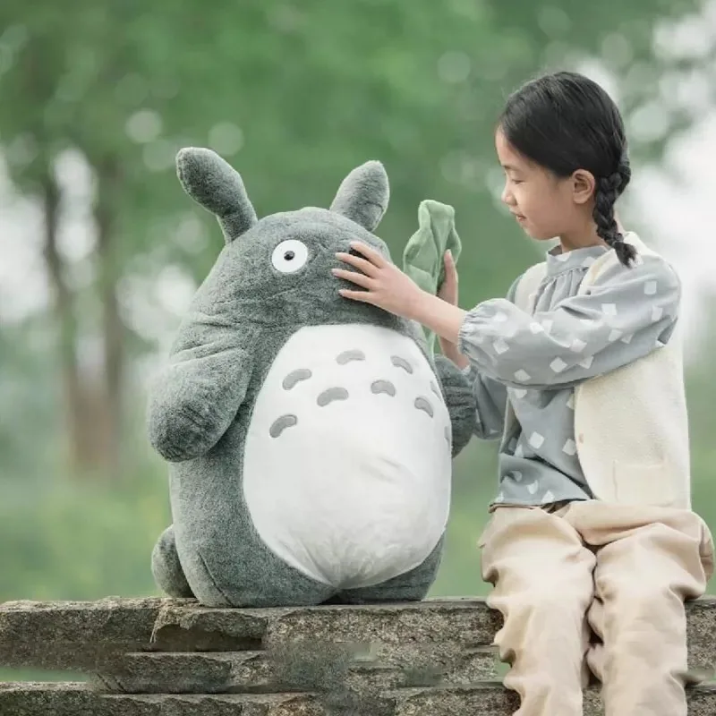 

Cartoon Totoro Plush Toy Laugh Heartily Totoro Stuffed Anime Totoro Lotus Leaf Pillow Japanese Style Lovely Totoro Doll Gift