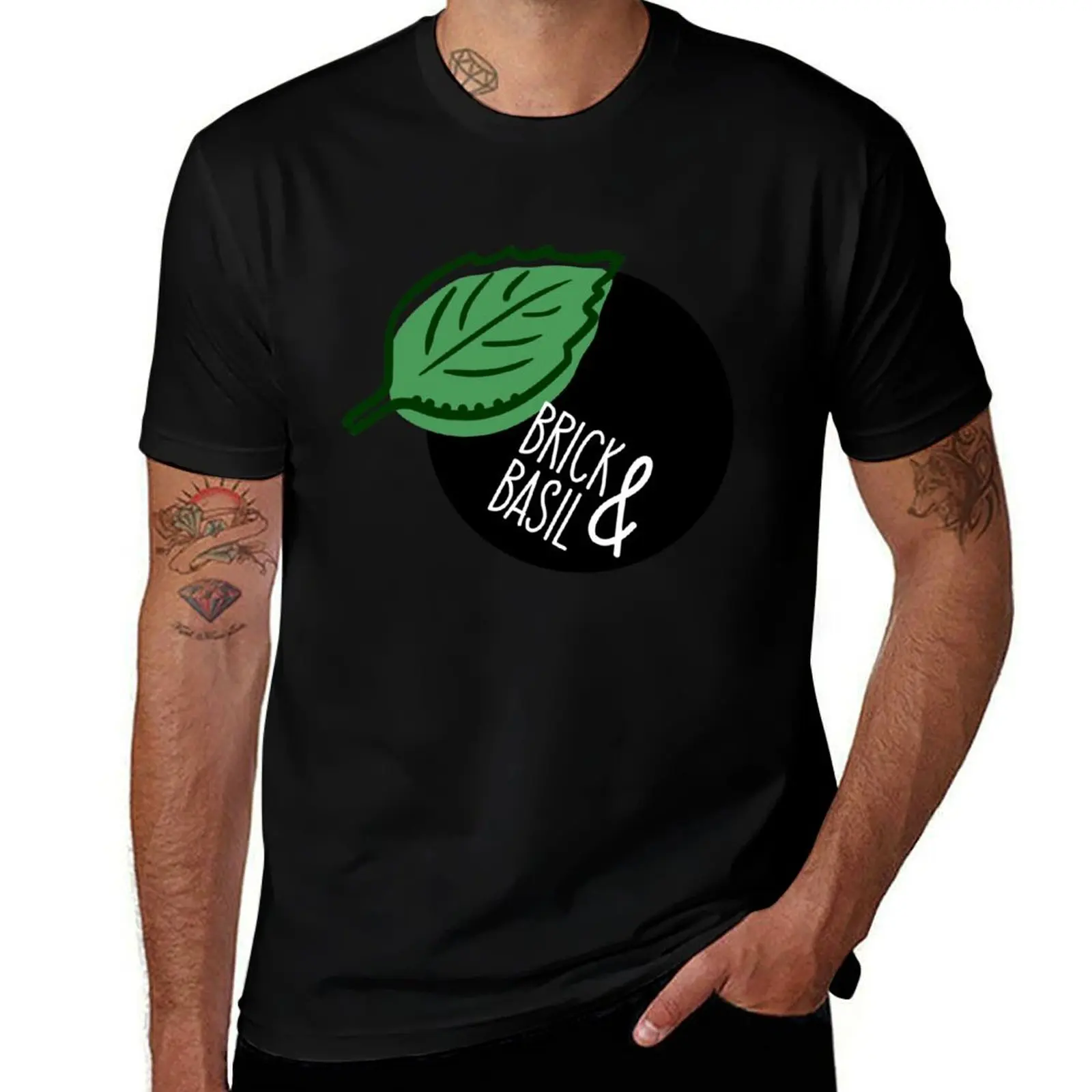 Brick & Basil - Leverage Food Truck Logo T-Shirt Casual Daily Wear Short Sleeve Top T-Shirt