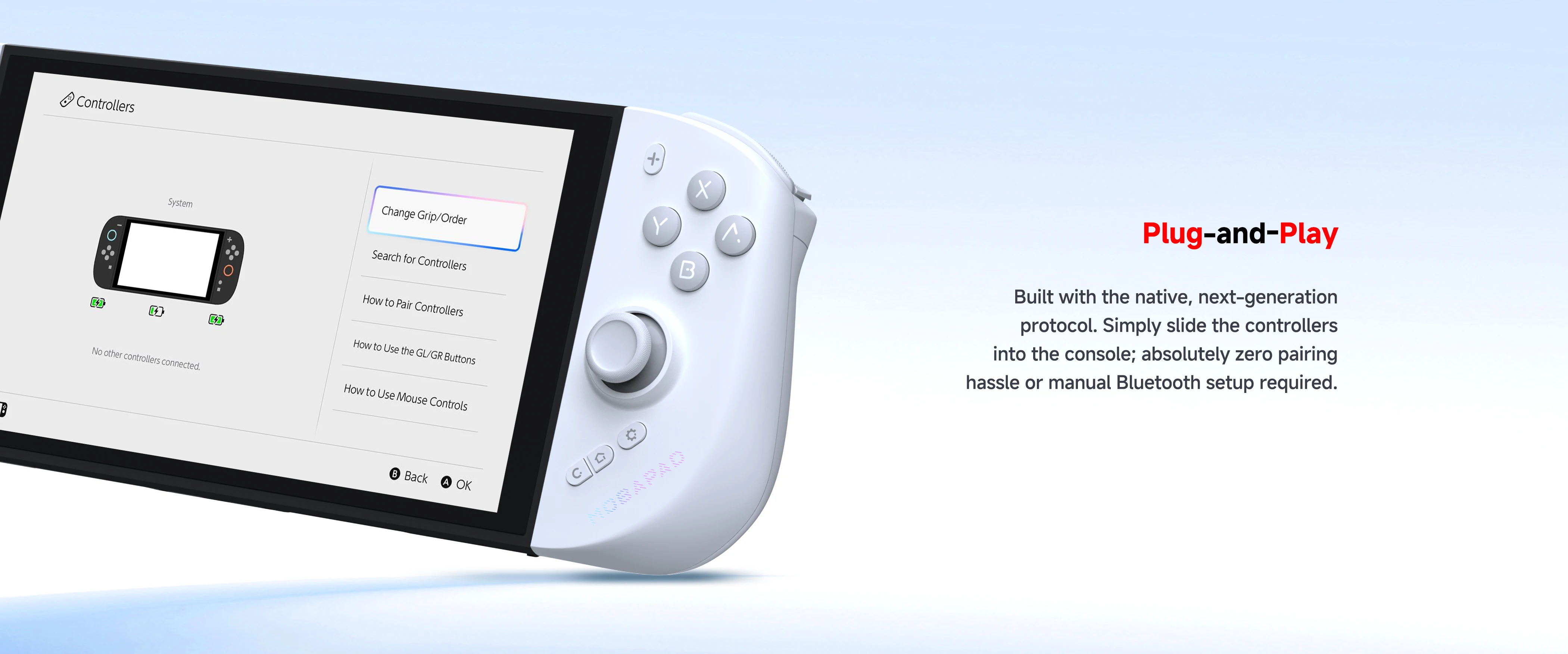 Mobapad Schwarz, Weiß, Grau Gamepad – Der beste Switch 2 Joy-Con für Dritte: Mobapad M12 S mit Tasche, Ladegriff und Gamecontroller – Detail 5
