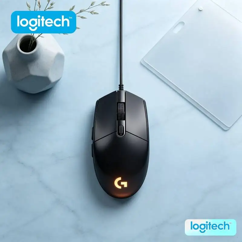 Logitech G203 Gaming Mouse 8000 DPI Sensor RGB Lighting Sync 6 Buttons 2-Year Warranty Windows Mac ChromeOS Quick