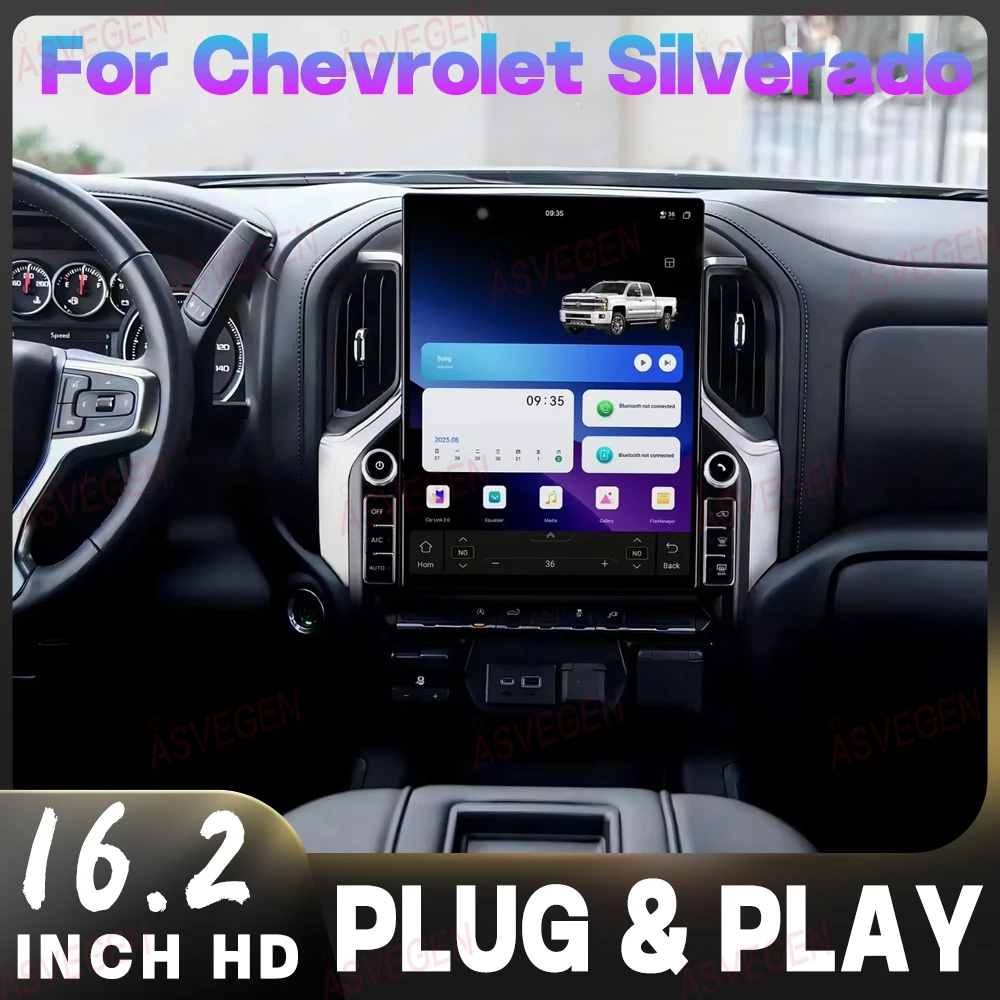Car Radio Android 16 For Chevrolet Silverado 2019-2023 16.2
