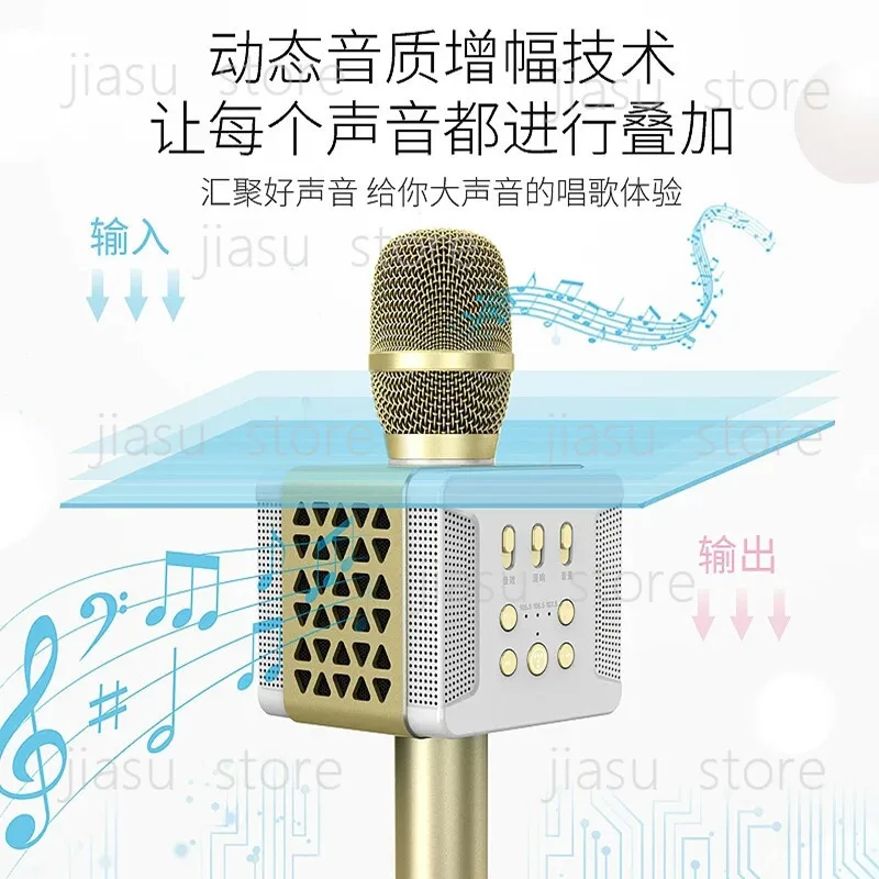 Bluetooth Karaoke Microphone with Speaker, Wireless Singing Mic All In One for Phone TV, Outdoor Home Use