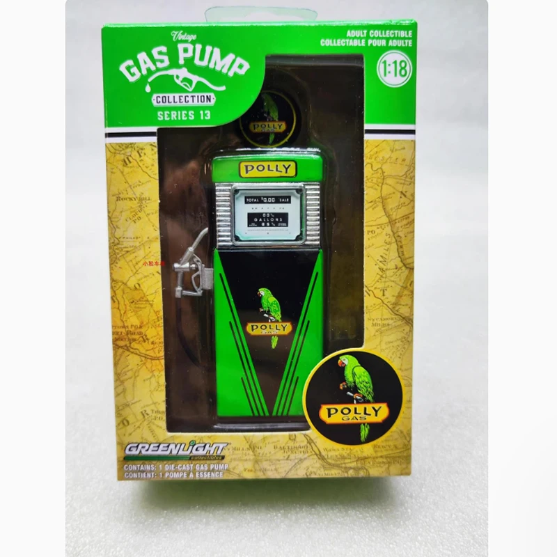 Greenlinght Diecast 1:18 Scale 1951 Wayne 100-A GAS PUMP Green Vintage Model Classic Collection Display Ornament Gift Souvenir
