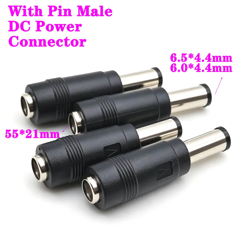 5.5 x 2.1 mm female to 6.0 6.5 x4.4 mm male DC Power Connector Adapter Laptop 5.5*2.1 Female to Male 6.0 6.5 x4.4