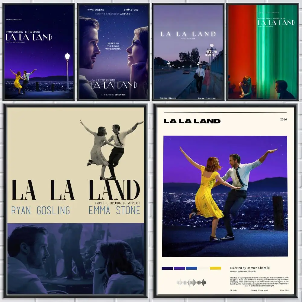 La La L-Land Poster Perfect Sticker Self Adhesive Wall Art Decor for Home Office Dining Spaces
