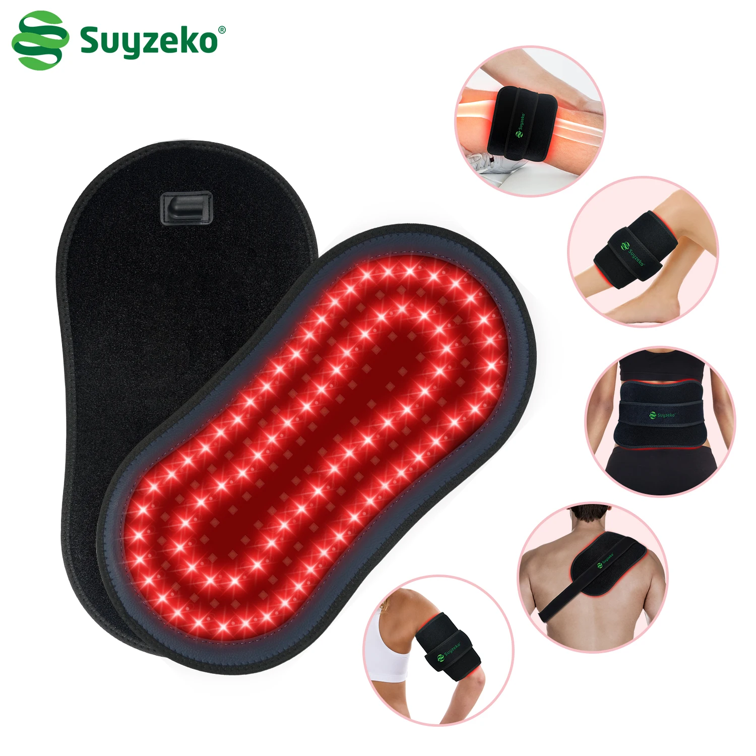 Suyzeko Red Light Therapy Belt 660 850nm Infrared Light Pad LED Deep Therapy Wrap For Body Pain Relief Waist Muscle Gifts P8L