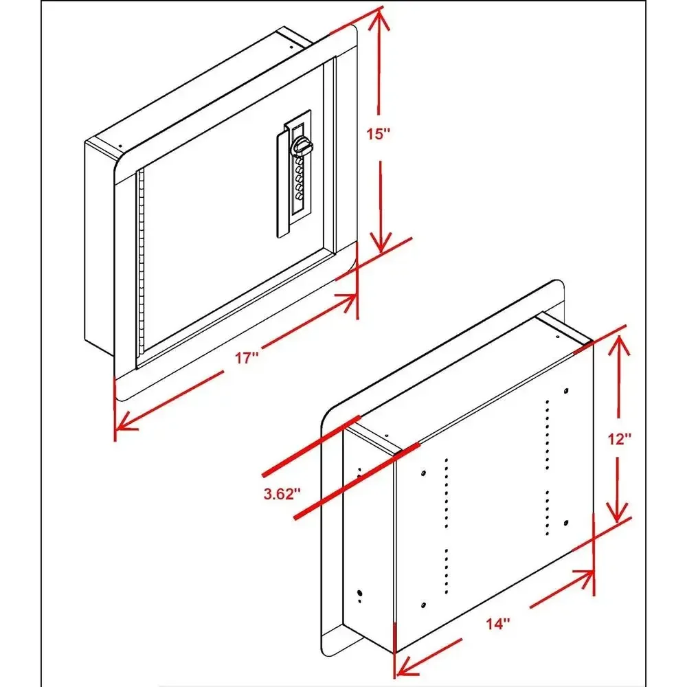 Secure Steel Mechanical Lock Storage for Firearms and Valuables in Ivory