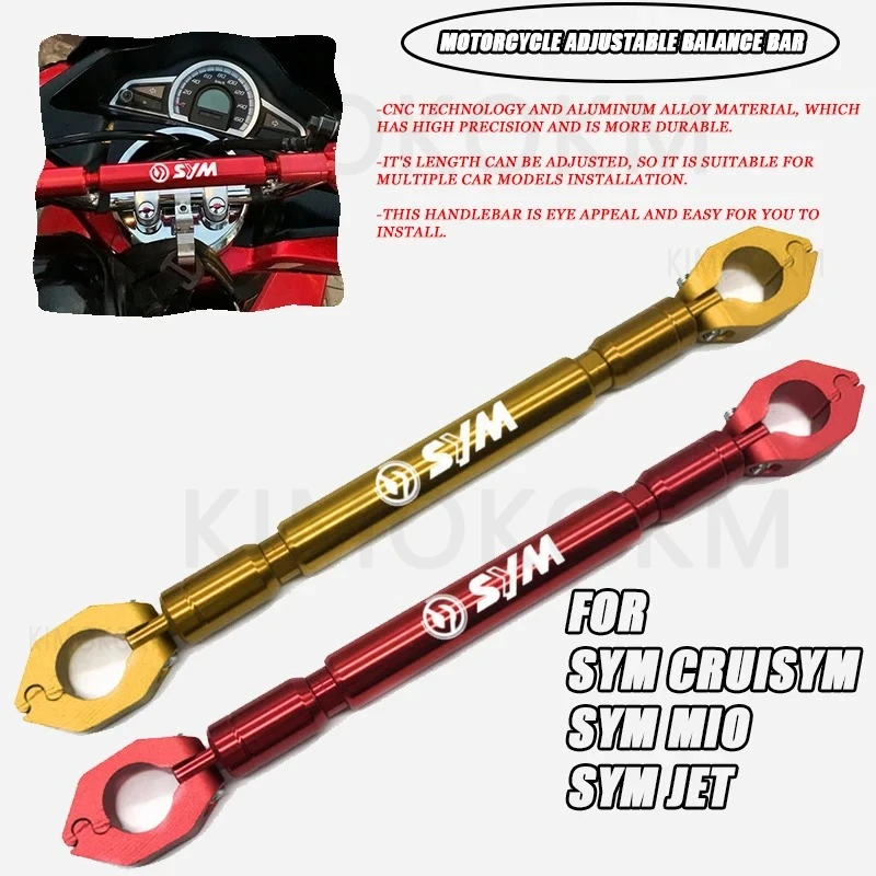 Motorcycle Accessories Adjustable Multifunction Crossbar Handlebar Balance Bar For SYM CRUISYM 150 180 MIO 50 110 JET 14 125 200