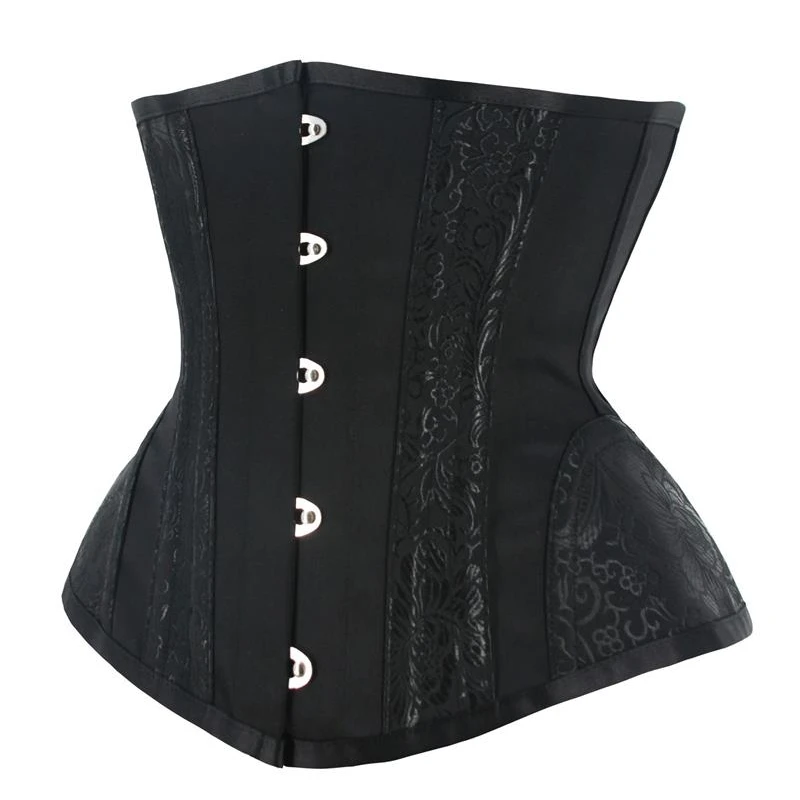 Burvogue Women\'s Waist Trainer Tummy Control Body Shapewear 12 Steel  Bones Corset Binders Slimming Body Sheathing Waist Cincher