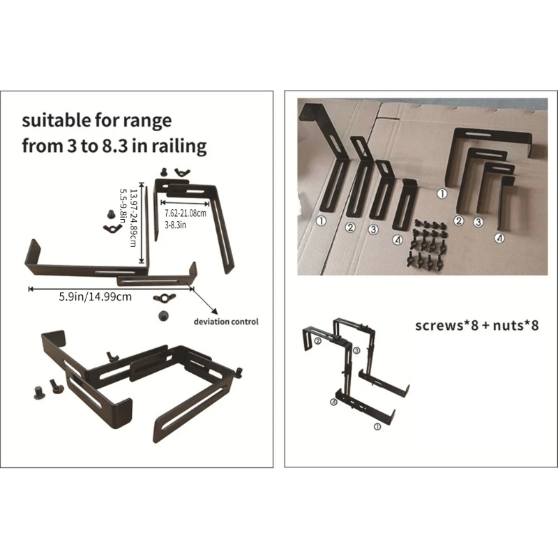 No Drilling Window Flower Pots Holder Set Strong and Stable Window Box Holder Dropship