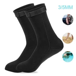 Chaussettes chaudes en néoprène pour la plongée en apnée, chaussures de combinaison de surf non ald, palmes de natation, bottes de plage élastiques, 5mm, 3mm