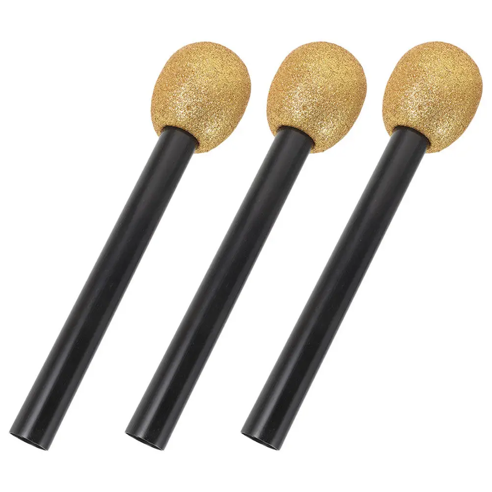 

3pcs Foam Pretend Party Microphone Props For Kids Party Birthday Cosplay Props Retro Microphone