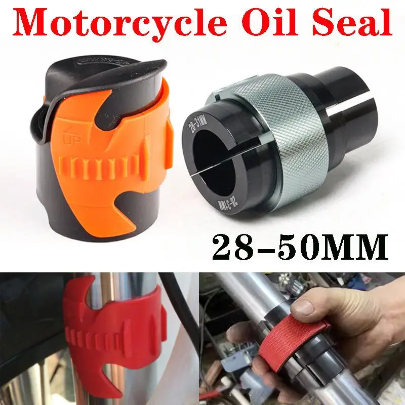 【C】1 Peça Ferramenta CNC para Instalação de Retentor de Óleo de Garfo Dianteiro de Motocicleta 28-50MM para Motos Off-Road, ADV, Street, ENDURO e MX