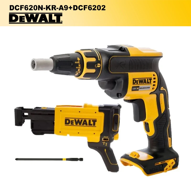 

DEWALT DCF620N/DCF6202 Бесщеточный аккумуляторный винтовой пистолет XR 18 В для гипсокартона с 360° ° Вращающийся аксессуар Bare Tool127