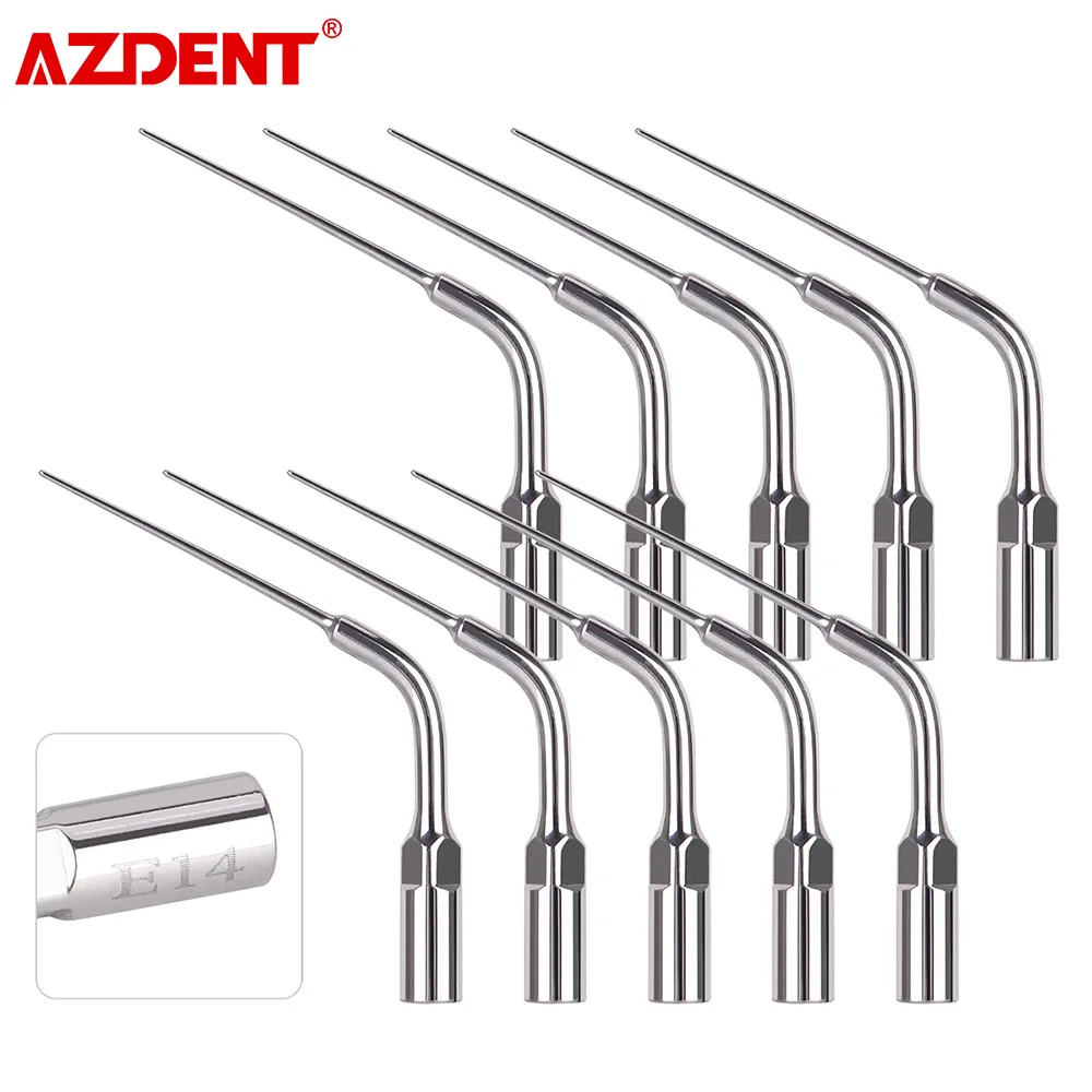 AZDENT 10pcs Dental Scaler Tips Scaling Periodontics Endodontics Tip G P E For EMS Woodpecker Ultrasonic Scalers