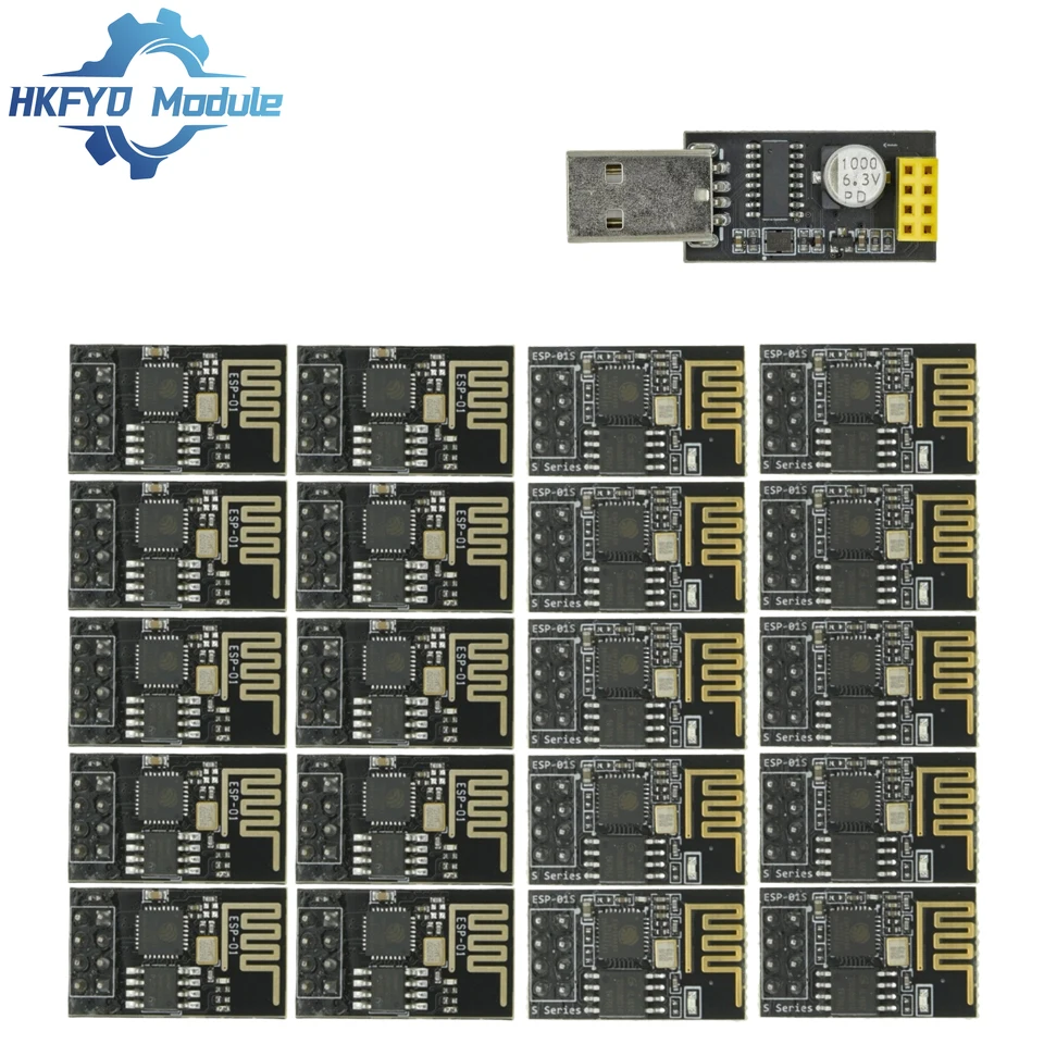 Адаптер программатора ESP8266 ESP-01 — последовательный модуль CH340G USB-UART с GPIO0 для разработки WiFi (1-10 шт.)