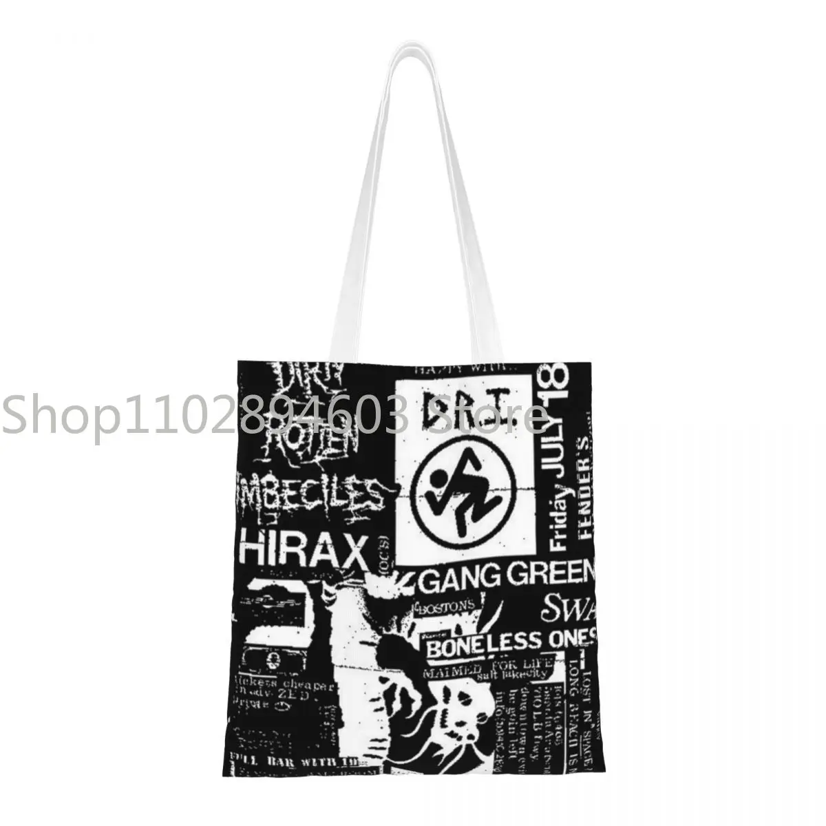 

DRI DIRTY ROTTEN IMBECILES Music Canvas Tote Bag Aesthetic Large Capacity Trend Bags for Women Men