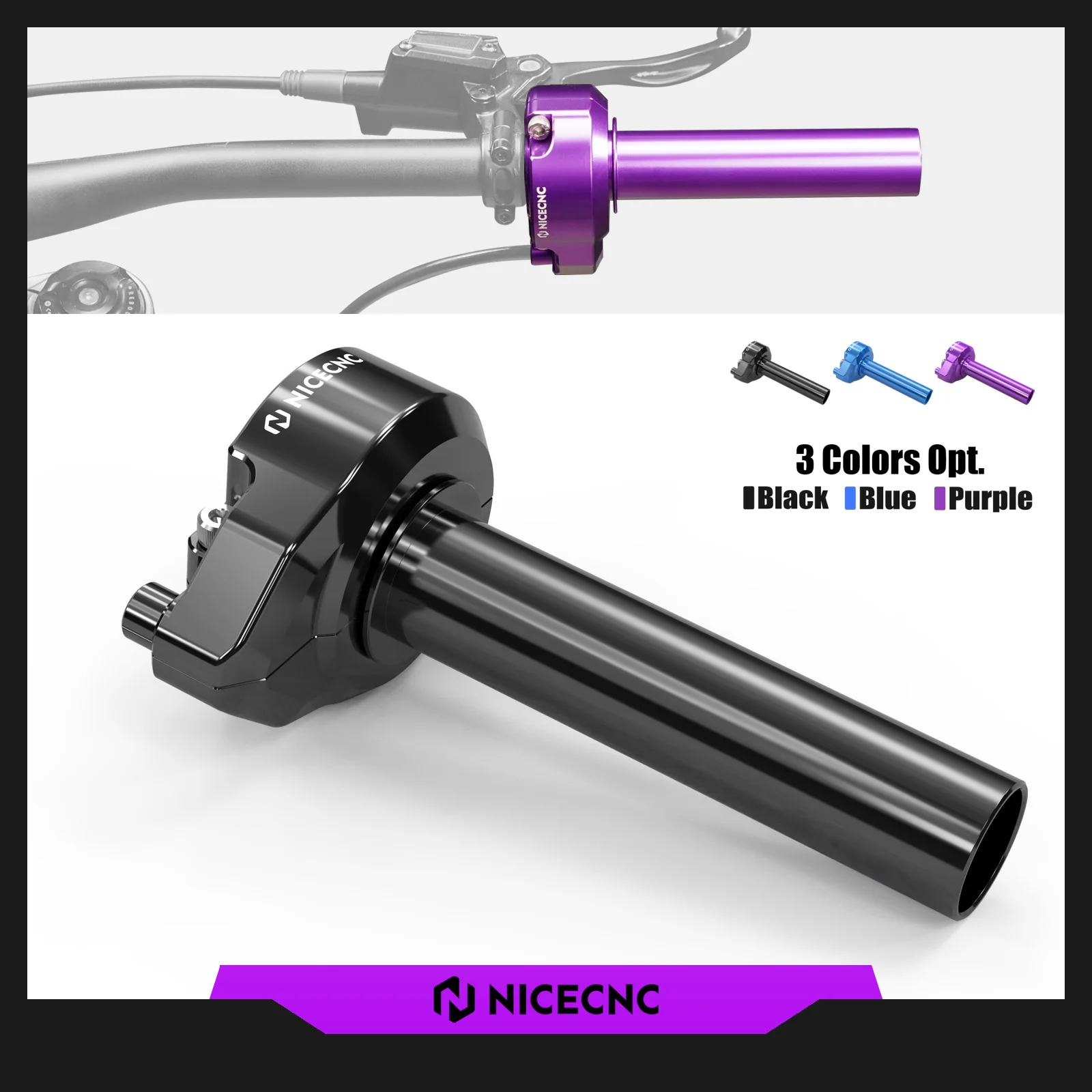 

NICECNC For Surron Throttle Sleeve Tube Handle Grip Throttle Housing Kit Aluminum For 2025 2024 2023 Surron Light Bee X S L1E