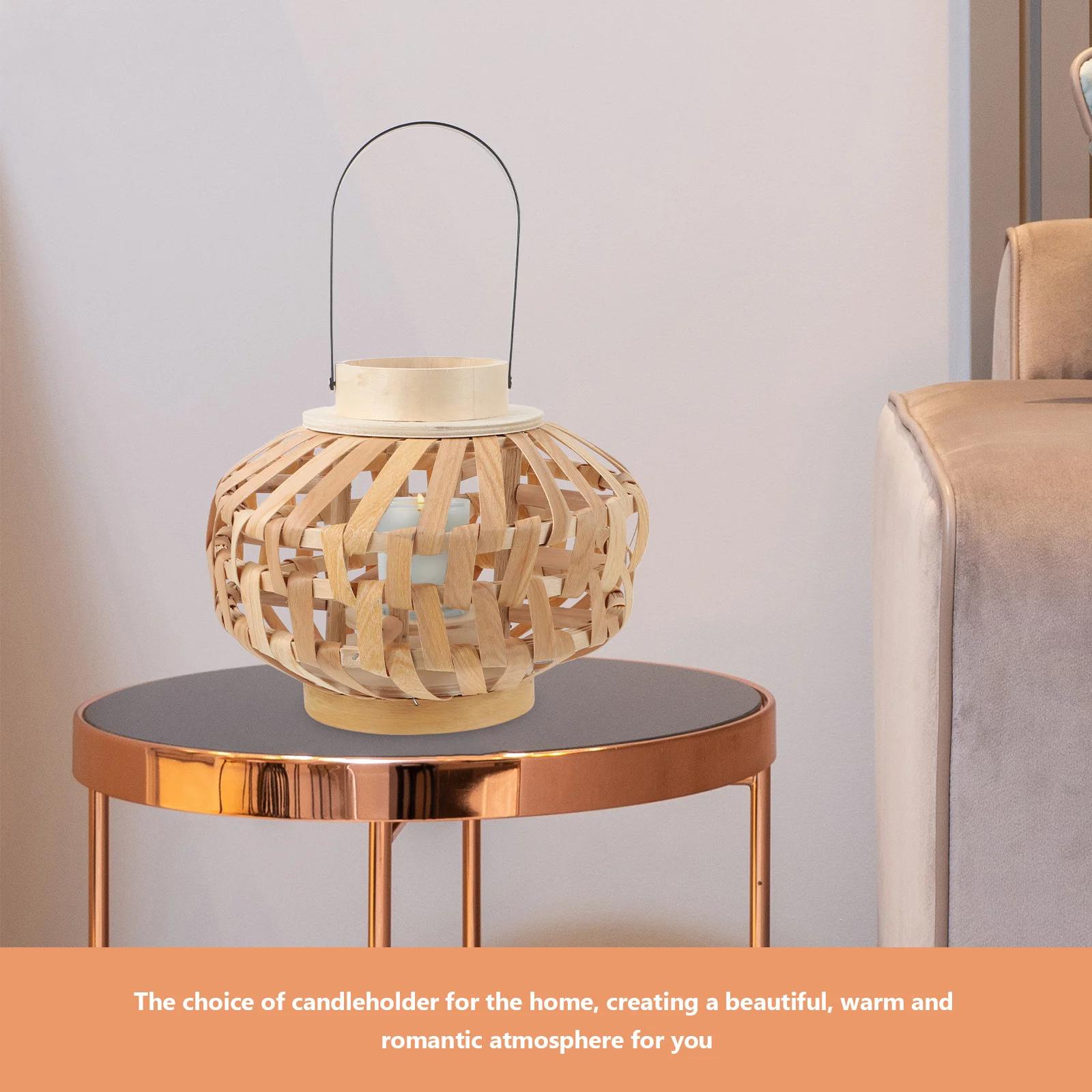 

Geometric Woven Candleholder Decorative Romantic Table Centerpiece Stand Wedding Home Ornament Rustic Holder