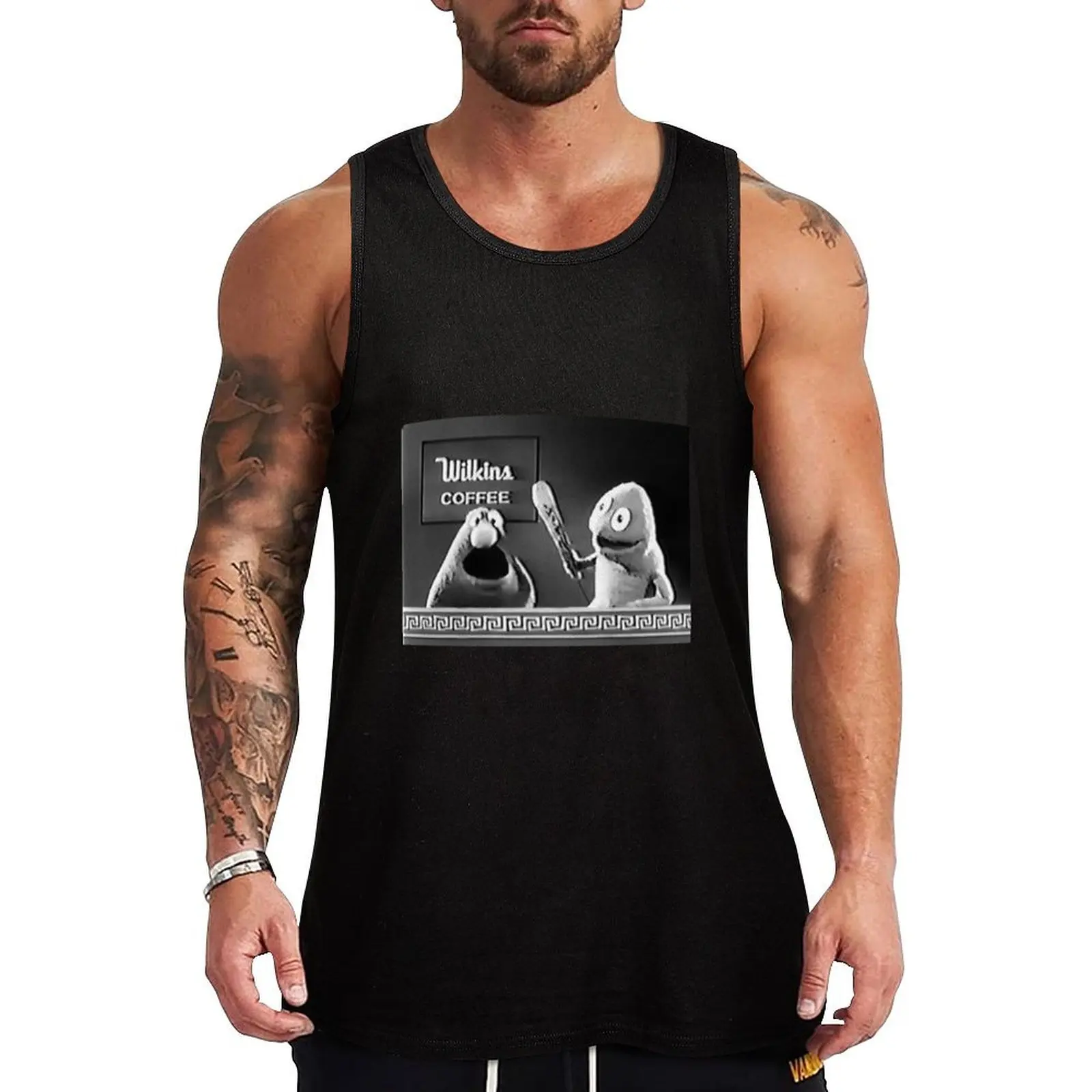 Wilkins Coffee Tank Top gym accessories men Male clothes gym shirt men