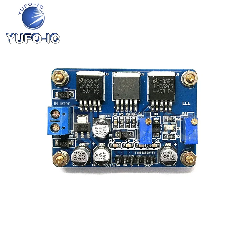 Free Ship 1PCS DC-DC Automatic Step-up/Step-down Module LM2577 LM2596 4 Outputs Xun Xing Yi