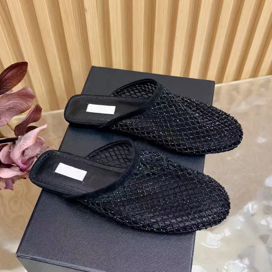 

Fishing net, Baotou half slippers, women's summer outdoor cool slippers, 2026 new water diamond half slippers trend