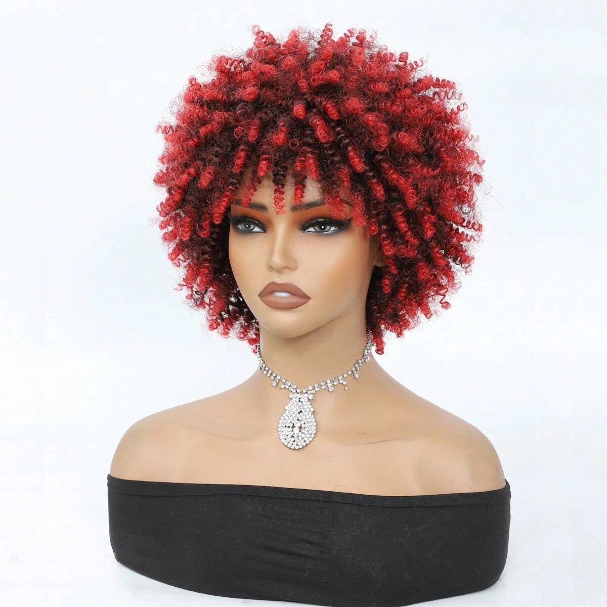 Curly Wig Afro Wigs For Women Short Curly synthetic Wigs For Women Kinky Curly Wig With Bangs Natural Hair Wigs For Women