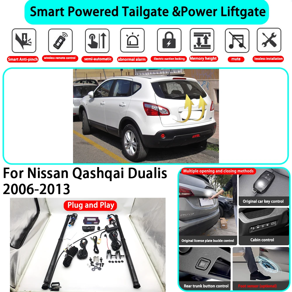 

﻿for Nissan Qashqai Dualis 2006-2013 OEM Smart Automatic Powered Tailgate Electric Power Tailgate Lift Kit Key Close