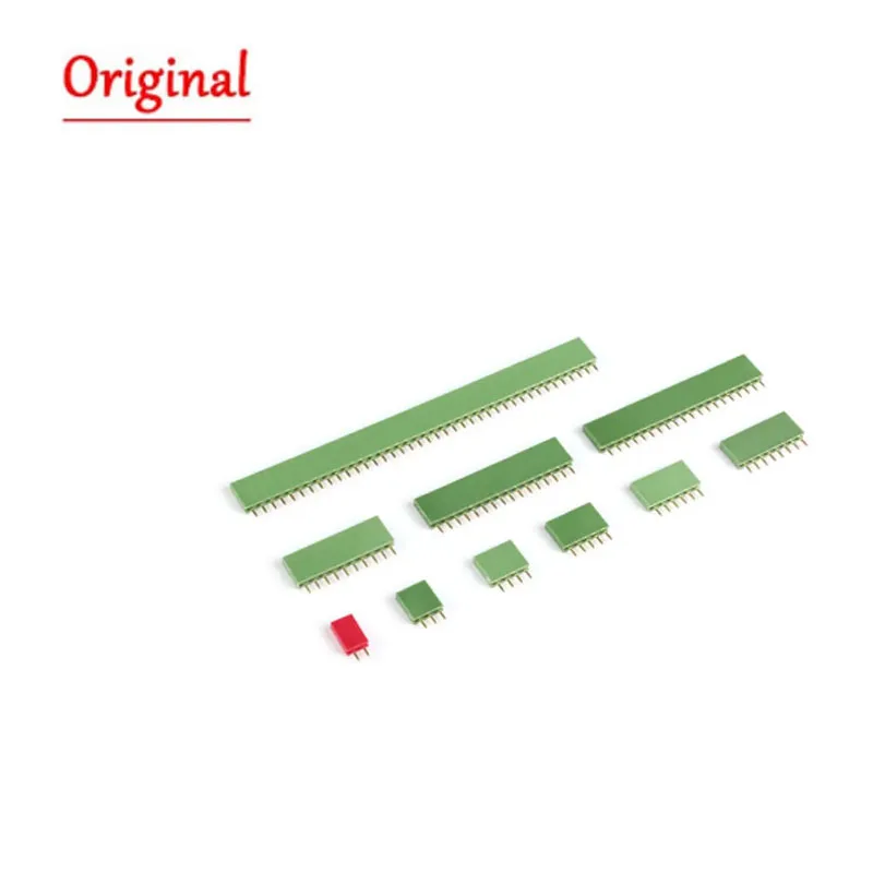 10Pcs Single row female 2.54mm Pitch PCB Female Pin Header Connector Straight Single Row 2/3/4/5/6/8/10/16/20/40Pin socket Board