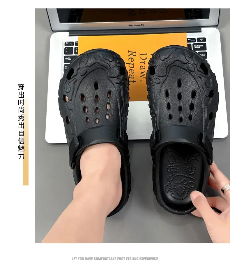 2026 Günstige EVA Herren-Clogs Leichte Großhandels-Plastik-Clogs für Herren Strand- und Arbeitssandalen mit Herren-Clogs & Pantoletten – Detail 9